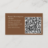 QR Code Artistiek Visitekaartje Aardse kleuren (Achterkant)