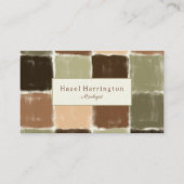 QR Code Artistiek Visitekaartje Aardse kleuren (Voorkant)