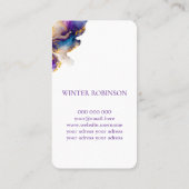 QR code artsy alcohol inkt agaat Visitekaartje (Achterkant)