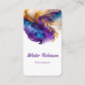 QR code artsy alcohol inkt agaat Visitekaartje (Voorkant)