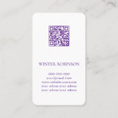 QR code artsy alcohol inkt agaat Visitekaartje (Achterkant)