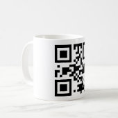QR-code "ATHEIST" Koffiemok (Voorkant links)