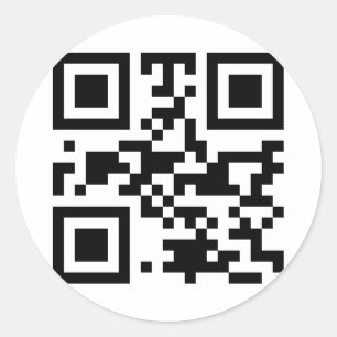QR-code "ATHEIST" Ronde Sticker