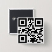 QR-code "ATHEIST" Vierkante Button 5,1 Cm (Voorkant /achterkant)