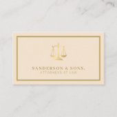 QR code attorney lawyer professional gold beige Visitekaartje (Voorkant)