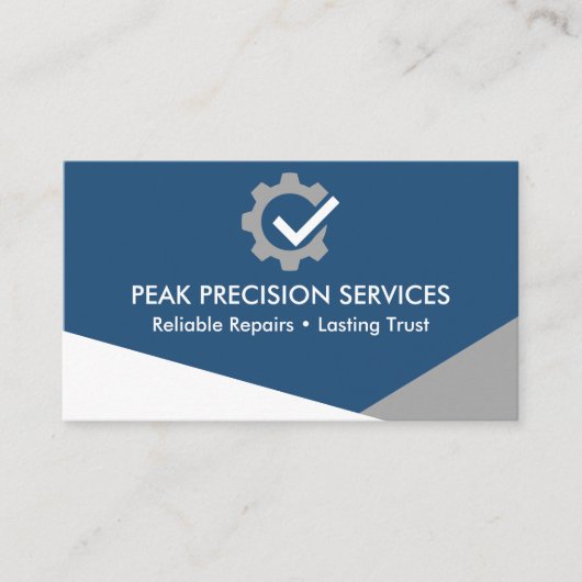 QR Code Auto Mechanic Service Repair Professional Visitekaartje (Voorkant)