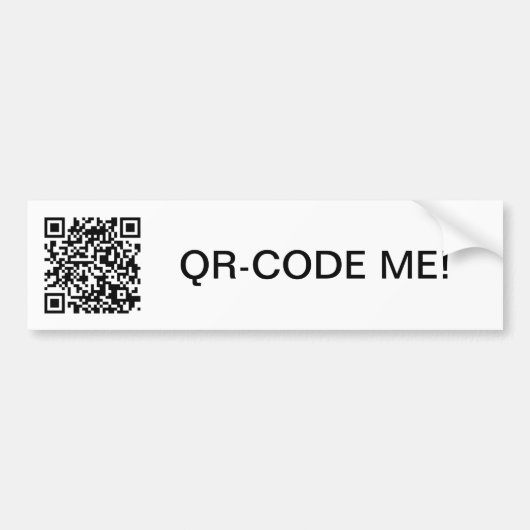 QR-Code Autoaufkleber Bumpersticker (Voorkant)
