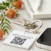 QR Code Autobedrijf of Autoreparatiewinkel Promoti Sleutelhanger (Voorkant Rechts)