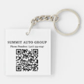 QR Code Autobedrijf of Autoreparatiewinkel Promoti Sleutelhanger (Achterkant)
