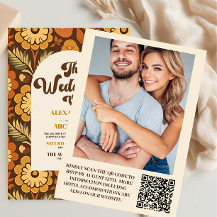 QR-code Azteekse Stam Bruine Etnische Westerse Bru Kaart