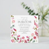 QR code Baby in bloei Waterverf bloemendouche Kaart (Staand voorkant)