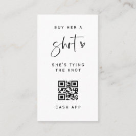 QR Code Bachelorette Party Drink Scan Kaart E100 Visitekaartje