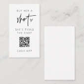 QR Code Bachelorette Party Drink Scan Kaart Game Visitekaartje (Voorkant / Achterkant)
