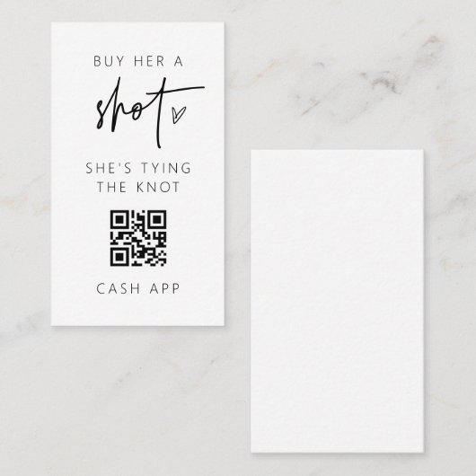 QR Code Bachelorette Party Drink Scan Kaart Game Visitekaartje (Voorkant / Achterkant)