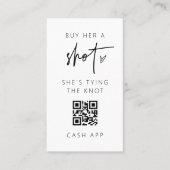 QR Code Bachelorette Party Drink Scan Kaart Game Visitekaartje (Voorkant)