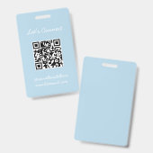 QR Code Badge (Front & Back)