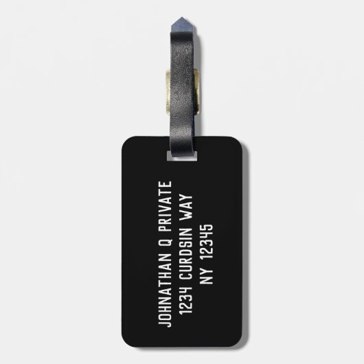 QR-CODE BAGAGELABEL (Achterkant verticaal)