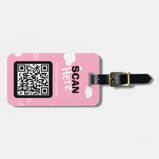 QR-code Bagagelabel veranderlijk (Voorkant horizontaal)