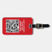 QR-code-Bagagelabel voor reizen Bagagelabel (Voorkant horizontaal)