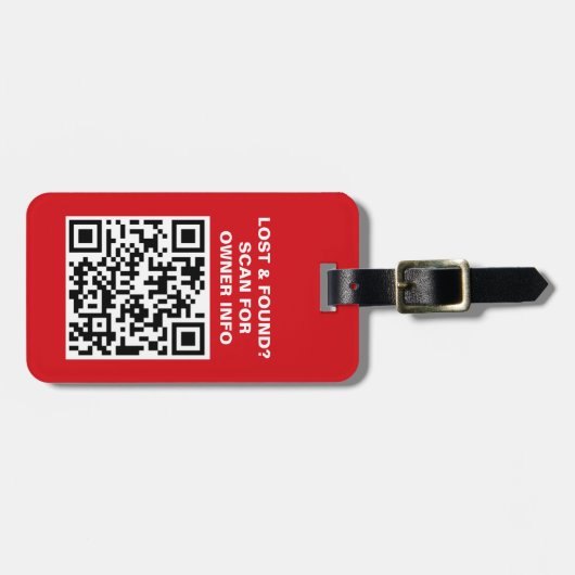 QR-code-Bagagelabel voor reizen Bagagelabel (Voorkant horizontaal)