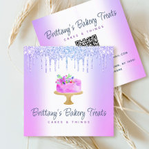 QR-code Bakery Paars Cake Glitter Drift Dessert
