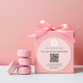 QR Code Bakkerij Logo Roze Zakelijke Sticker