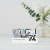 QR-code bankier Visitekaartje (Staand voorkant)