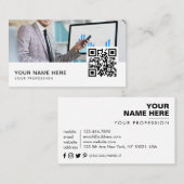 QR-code bankier Visitekaartje (Voorkant / Achterkant)