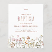 QR-code Baptismetuin met wilde bloemen in bloei (Voorkant)