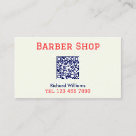 QR Code Barber Haarstylist Visitekaartje