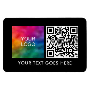 QR-code Barcode Zakelijke Logo Tekstnaam Sjabloon Magneet