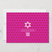 QR Code Bat Mitzvah Bordeaux Goud Boom des Levens Kaart (Achterkant)