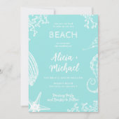 QR CODE Beach bestemmingfoto bruiloft Kaart (Voorkant)