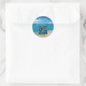 QR Code Beach Elegant Spa Reizen Ronde Sticker (Tas)