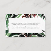 QR Code Beach Wedding RSVP Geschilderde palmbomen Informatiekaartje (Achterkant)