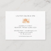 *~* QR code Beauty Salon Spa Voman Floral Glam AP5 Visitekaartje (Achterkant)