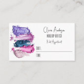 QR Code Beauty Swatch Makeup Artist Appointment Visitekaartje (Voorkant)
