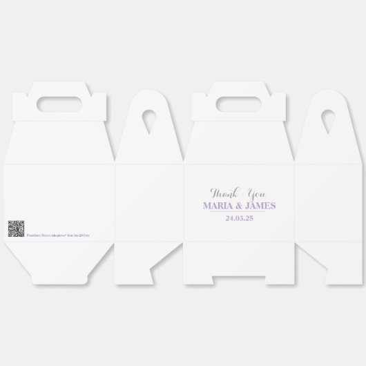 QR-CODE - Bedankt Box Bedankdoosjes (Ongevouwen)