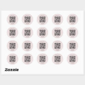 QR-code bedankt klein bedrijf Ronde Sticker (Vel)
