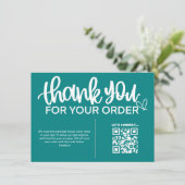 QR-code Bedankt voor uw aankoop pakket invoegen Informatiekaartje (Staand voorkant)