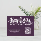 QR-code Bedankt voor uw aankoop pakket invoegen Informatiekaartje (Staand voorkant)