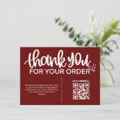 QR-code Bedankt voor uw aankoop pakket invoegen Informatiekaartje (Staand voorkant)