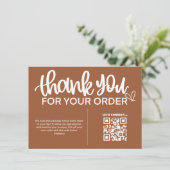 QR-code Bedankt voor uw aankoop pakket invoegen Informatiekaartje (Staand voorkant)