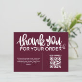 QR-code Bedankt voor uw aankoop pakket invoegen Informatiekaartje (Staand voorkant)