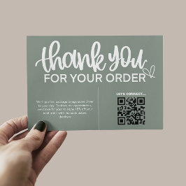 QR-code Bedankt voor uw aankoop pakket invoegen Informatiekaartje