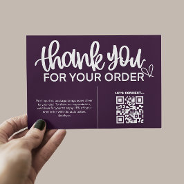 QR-code Bedankt voor uw aankoop pakket invoegen Informatiekaartje