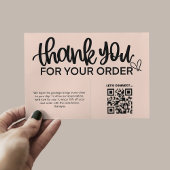 QR-code Bedankt voor uw aankoop pakket invoegen Informatiekaartje