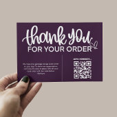 QR-code Bedankt voor uw aankoop pakket invoegen Informatiekaartje