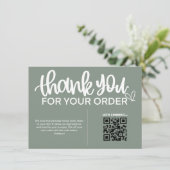 QR-code Bedankt voor uw aankoop pakket invoegen Informatiekaartje (Staand voorkant)