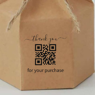 QR-code bedankt voor uw aankoop Rubberstempel